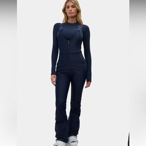 Halfdays Isabel soft shell bib pant in navy